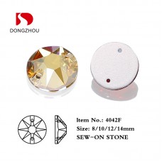 DZ 4042F 8mm 10mm 12mm 14mm round shape Xirius crystal sew on stone 